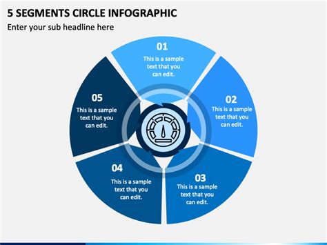 Free 5 Segments Circle Infographic for PowerPoint and Google Slides