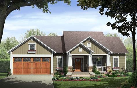 Plan 60107 | Craftsman Style House Plan with Split Bedroom Design | Craftsman house plans ...