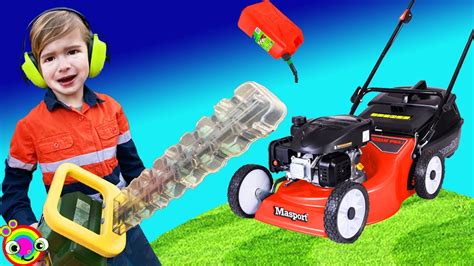 Lawn Mower Video for Kids | BLiPPi Toys | min min playtime - YouTube