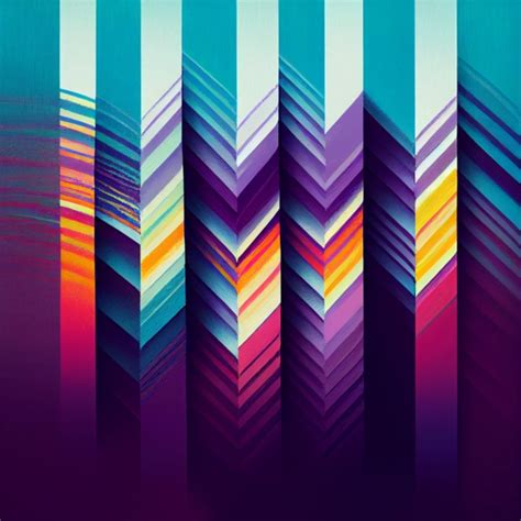 Logo art Zigzag pattern, gradient colours from light | Midjourney