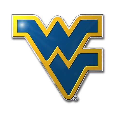 West Virginia University Embossed Aluminium Color Emblem (Universal - Universal - Universal ...