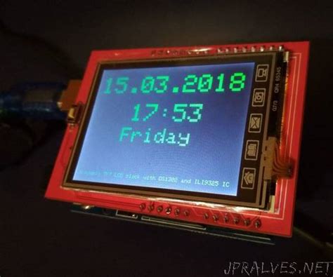 DS1302 Clock With a 2.4 TFT LCD - jpralves.net