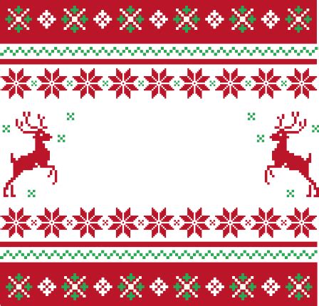 ugly sweater, pixel design, christmas free svg file image - SVG Heart