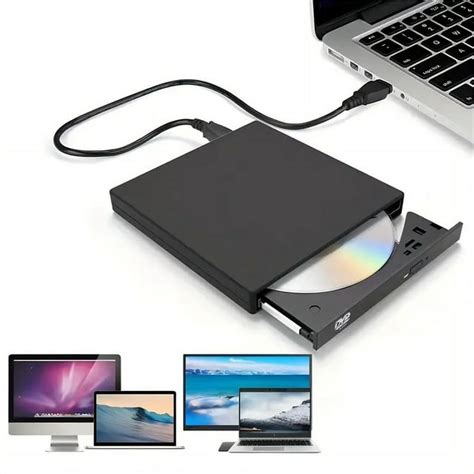 External CD DVD Drive, USB 2.0 Slim Protable External CD-RW Drive DVD ...