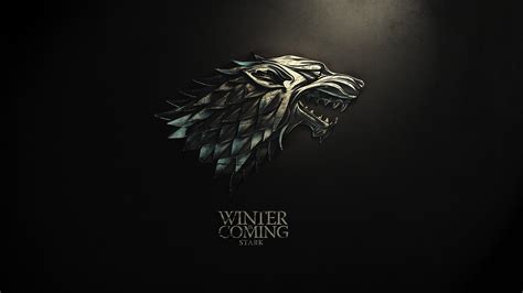 Fondos de pantalla : ilustración, monocromo, logo, Game of Thrones, Casa Stark, Sigilos ...