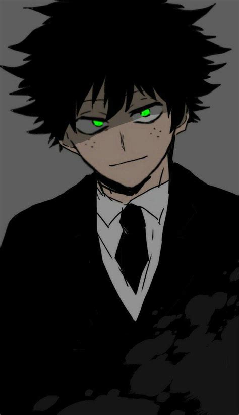 Deku With Black Hair And Red Eyes - 2024 HairStyles Ideas