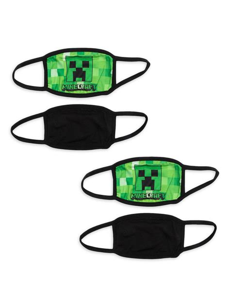 Minecraft Creeper 4-Piece Face Mask Set - Walmart.com