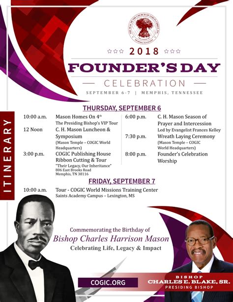 2018 Founder’s Day Celebration – Church Of God In Christ