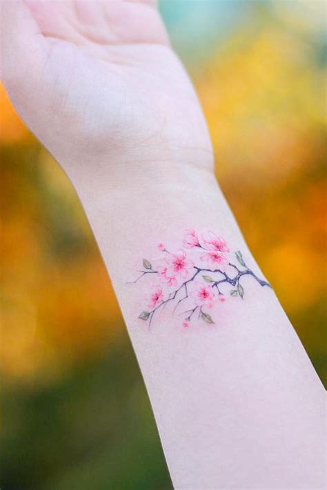 27+ cherry blossom tattoo designs with gentle romantic style – 2000 Daily