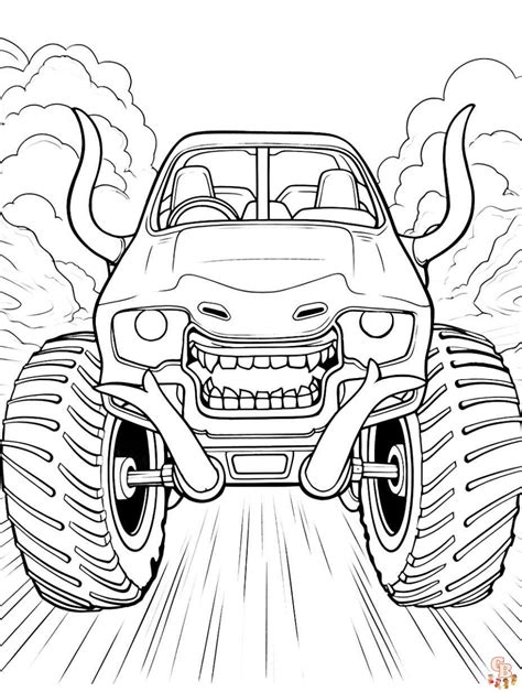 Monster Truck Coloring Pages Free Printable