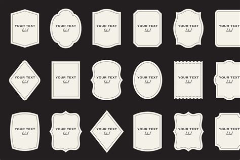 Labels: 18 shapes, different colors | Pre-Designed Illustrator Graphics ...