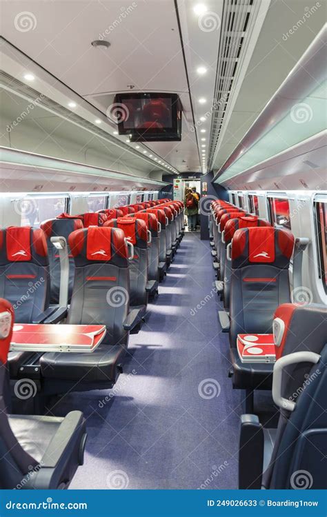 Interior of an Italo ETR 675 Pendolino High-speed Train of Nuovo ...