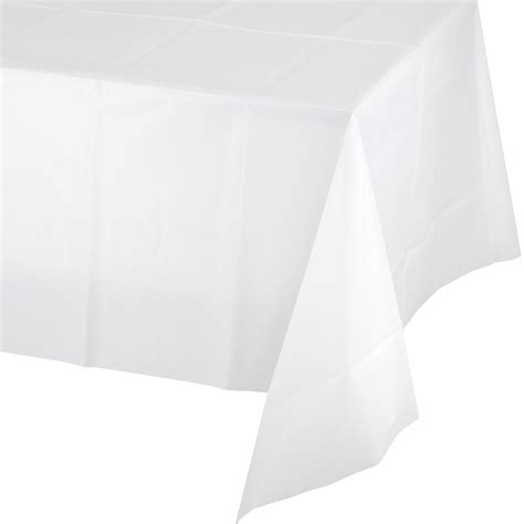 White Plastic Table Cover 137cm x 274cm | Express Party Supplies