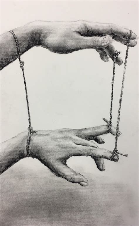 Puppeteer, my own work, 20x12, charcoal, 2019 : r/Art