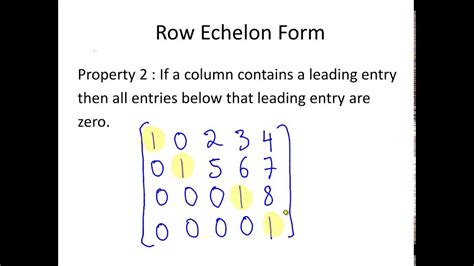 Row Echelon Form of a Matrix - YouTube