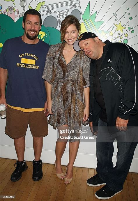 Adam Sandler, Jessica Biel, and Kevin James pose for a photo... News Photo - Getty Images