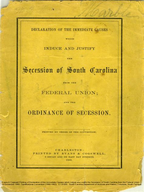 South Carolina Succession Documents | South Carolina | Secession