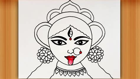 Maa Kali Drawing || How To Draw Maa Kali Face || Mahakali Drawing || CreativityStudio... - YouTube