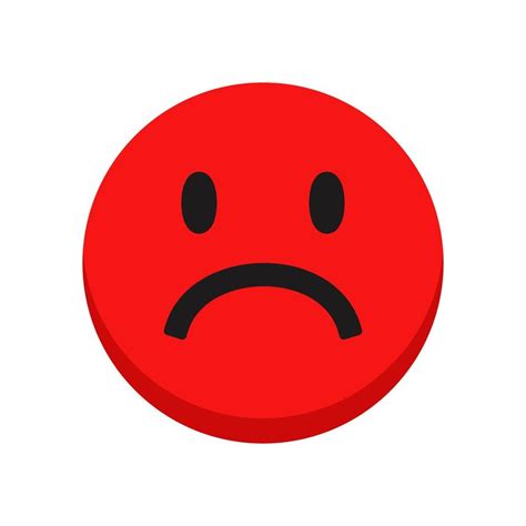 Sad face emoji isolated on white background 7225334 Vector Art at Vecteezy