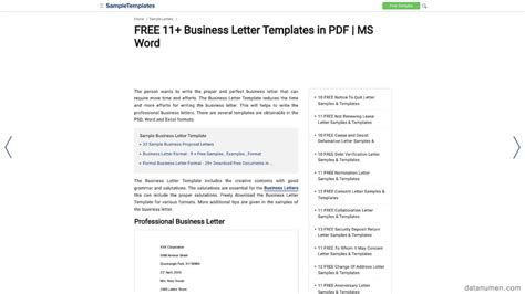 Free Microsoft Word Business Letter Template - Infoupdate.org