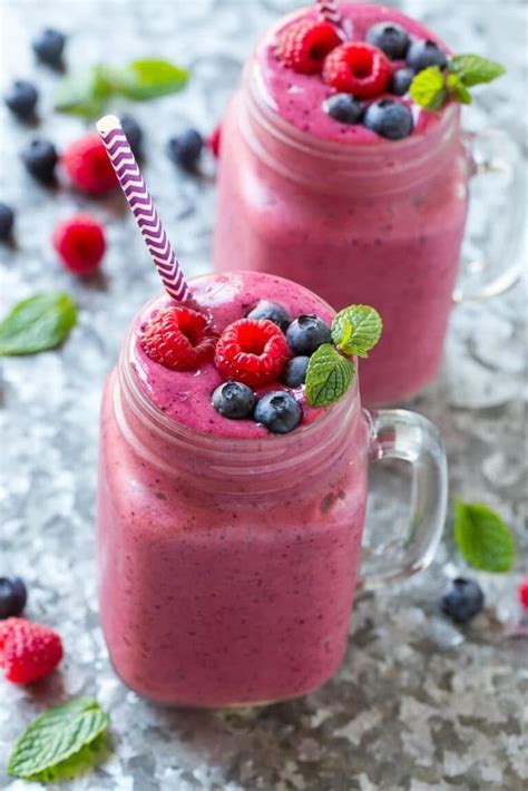 This recipe for a Mixed Berry Smoothie is a refreshing and healthy ...