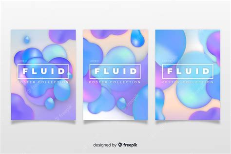 Free Vector | Dynamic shapes poster pack