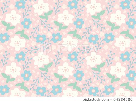 Pastel floral background wallpaper - Stock Illustration [64584386] - PIXTA