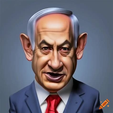 3d caricature of benjamin netanyahu on Craiyon