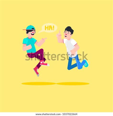 Friends Laughing Cartoon Portraits Joke Fun Stock Vector (Royalty Free) 1037022664 | Shutterstock