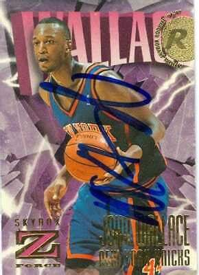 John Wallace autographed Basketball Card New York Knicks 1997 Skybox ...