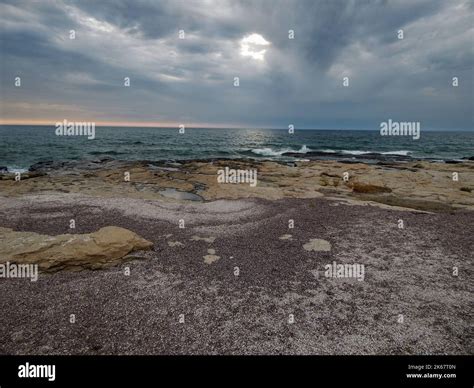 Shell coast of the Caspian Sea. Kazakhstan. Mangistau region. 05 August ...