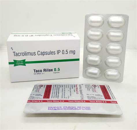 Tacrolimus Capsules Ip 0.5 Mg - Taco Rilax 0.5 - PCD Franchise - PCHPL ...