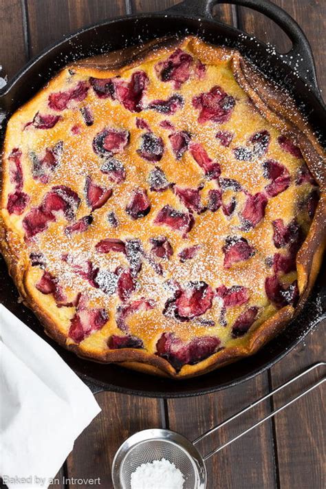 Roasted Plum Clafoutis | TheBestDessertRecipes.com