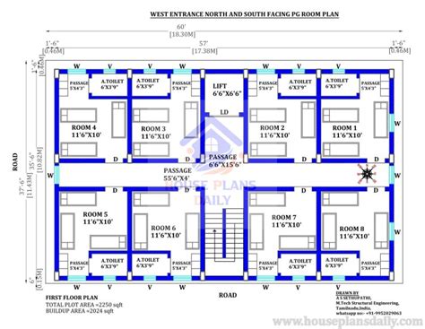 Hostel Plan | Hostel Floor Plan | Hostel Building Plan - House Designs and Plans | PDF Books