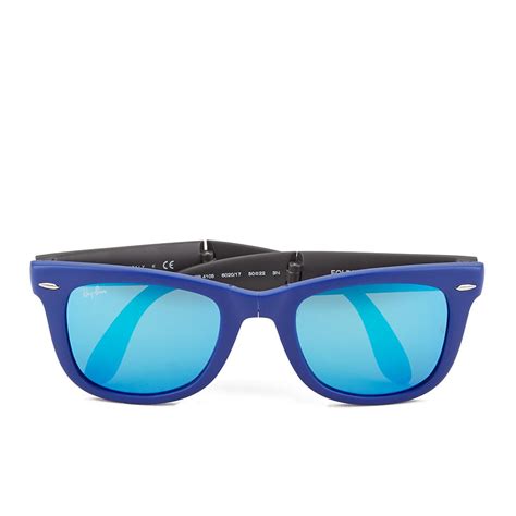 Ray-Ban Folding Wayfarer Sunglasses - Matte Blue - 50mm