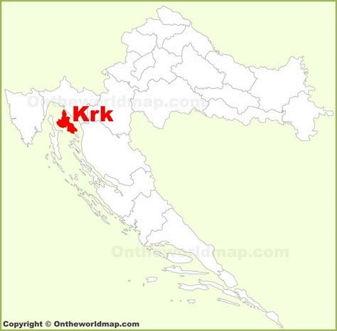 Krk location on the Croatia map - Ontheworldmap.com