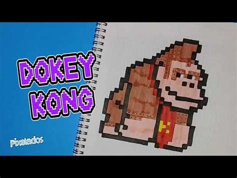 COMO DIBUJAR DONKEY KONG PIXEL ART - PIXELADOS - YouTube