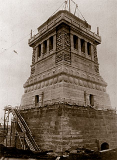 The Pedestal of the Statue of Liberty under construction in NYC ...