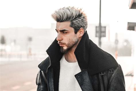 Black And Silver Hair For Men