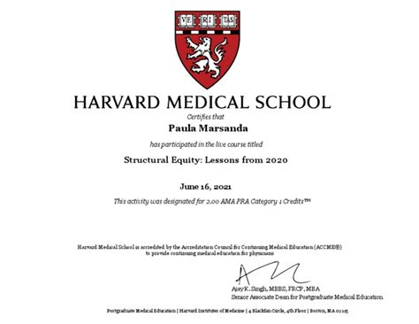 Certificate Harvard | PDF