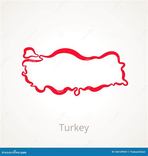 Turkey - Outline Map Cartoon Vector | CartoonDealer.com #104139959