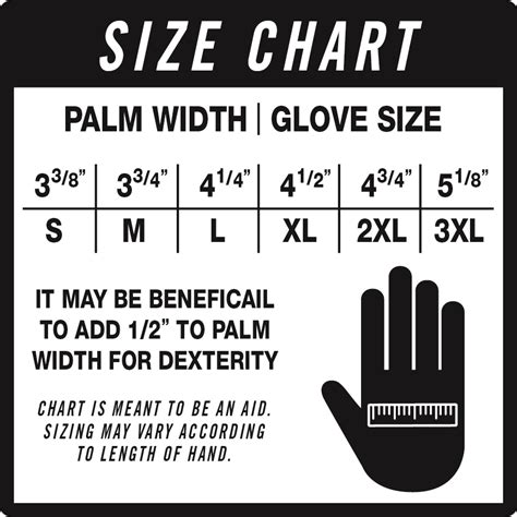 Nitrile Glove Size Chart - Images Gloves and Descriptions Nightuplife.Com