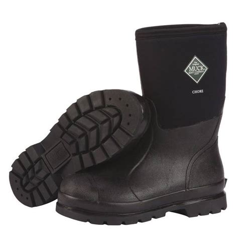 The Original Muck Boot Company Men's Mid Chore Waterproof Insulated Rubber Boots, Black, 7 - CHM ...