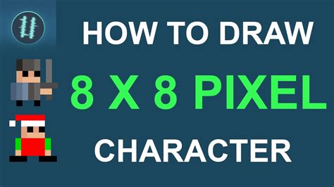 How To Pixel Art Tutorials [3] - Draw 8x8 Pixel Character - YouTube