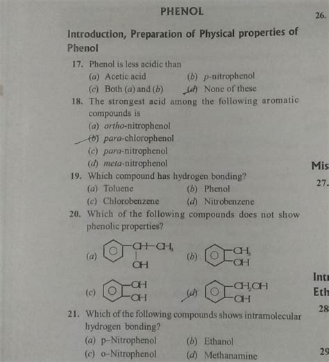 PHENOL 26. Introduction, Preparation of Physical properties of Phenol 17...