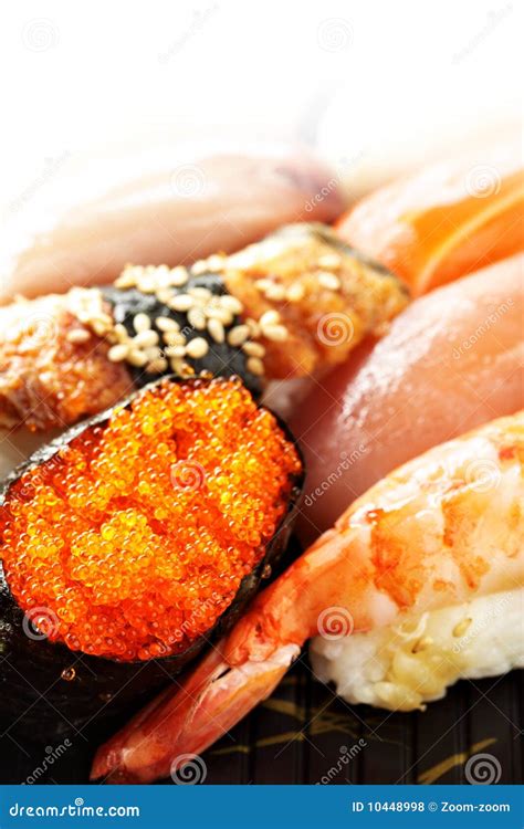 Traditional japanese sushi stock photo. Image of closeup - 10448998