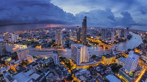 perspective, Thailand, Thai, Bangkok, City, River, Landscape, Sky, Building, Architecture ...