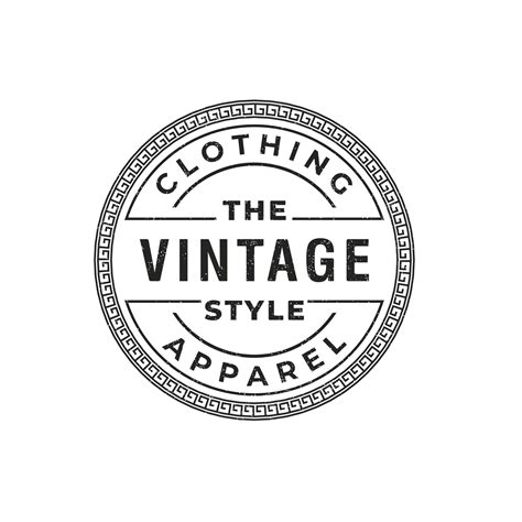 Classic Vintage Retro Label Badge for Clothing Apparel Circle Logo ...