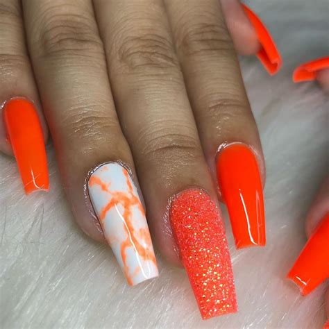 1,478 Likes, 13 Comments - Jasmine 💅🏼🔌 (@nailsbyjassss) on Instagram: “Neon🍊💥 #neonnails # ...