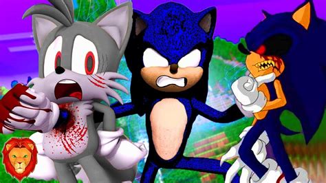 DARK SUPER SONIC VS SONIC.EXE Y TAILS.EXE *MUY EPICO* BATALLA DEFINITIVA 😱 | ANIMACION LEON ...